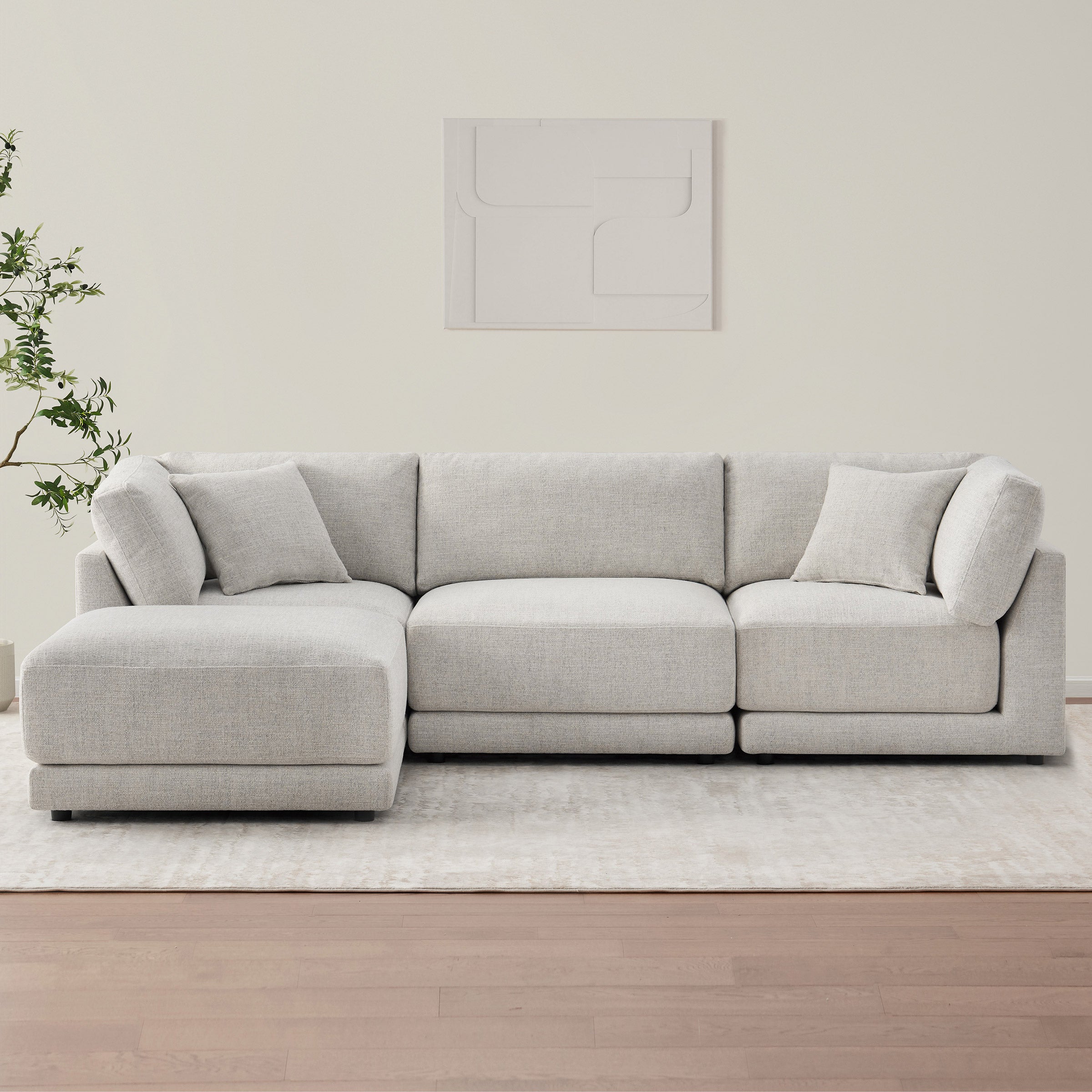 Dayna 4-Piece Fabric Modular Sectional