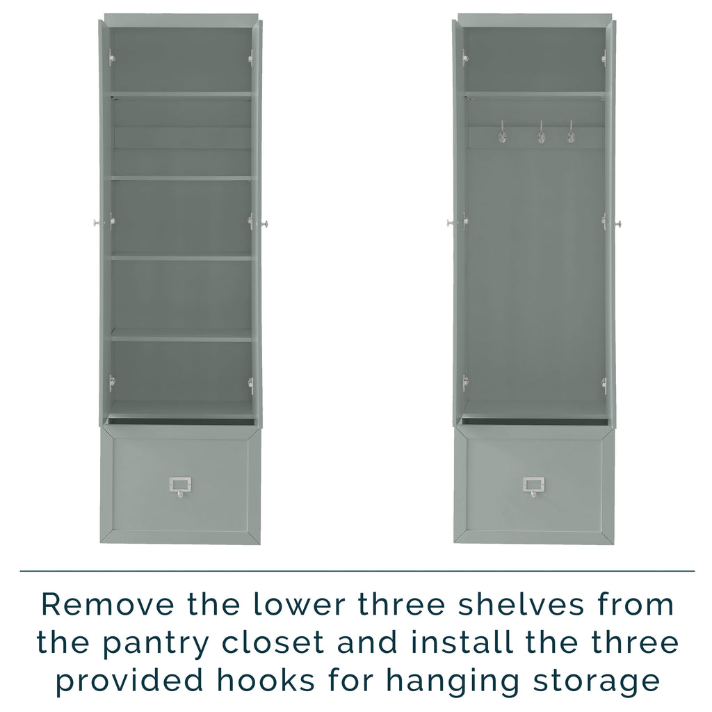 Harper Convertible Storage Cabinet Gray
