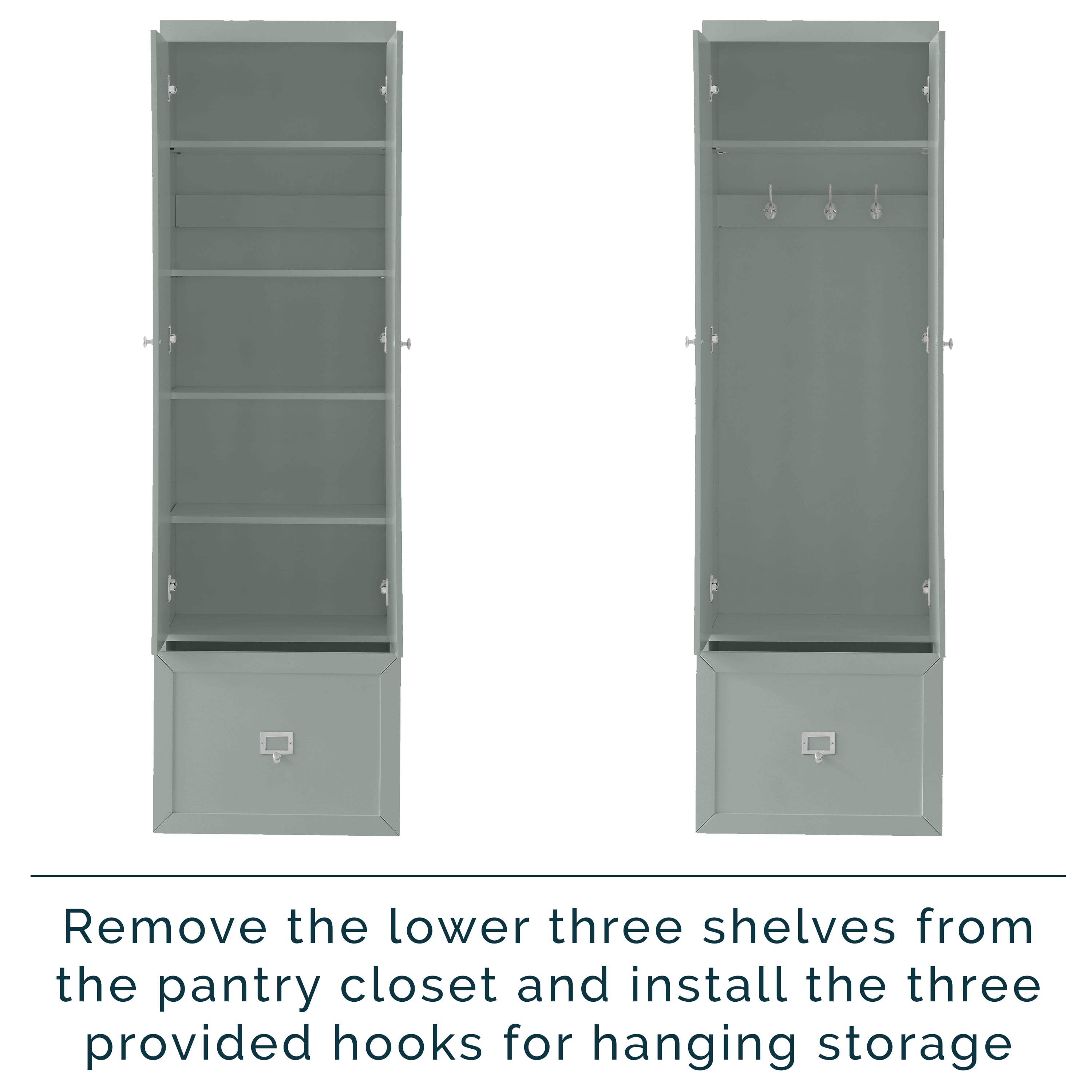 Harper Convertible Storage Cabinet Gray