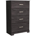 Belachime Four Drawer Engineered Wood Chest in Black