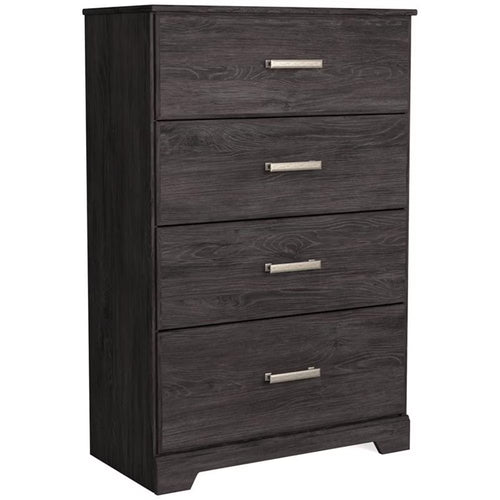 Belachime Four Drawer Engineered Wood Chest in Black