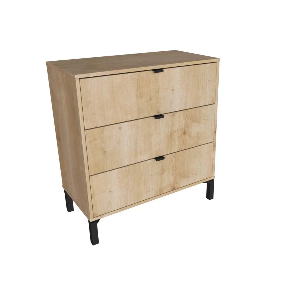 Minimalist 3-Drawer Dresser Oak