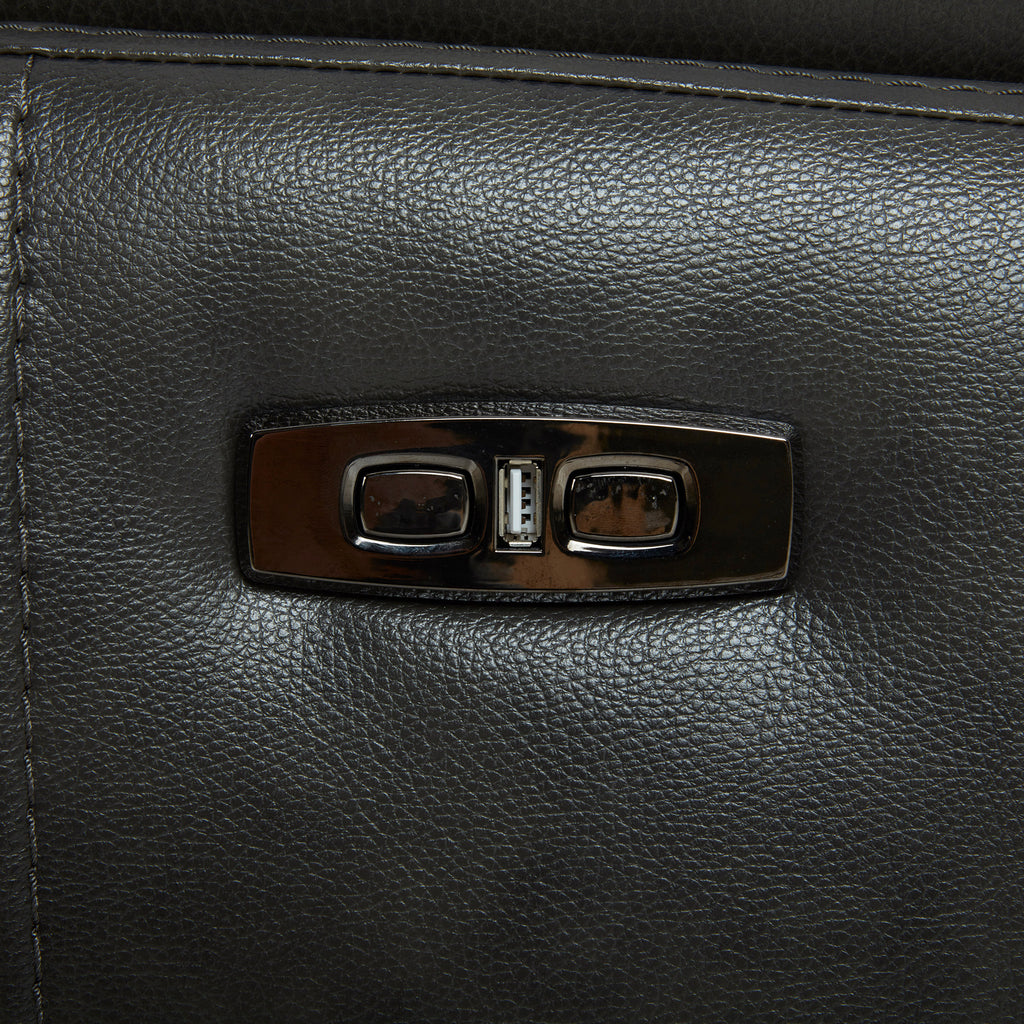 Lauretta 6-Piece Leather Power Reclining Sectional with Power Headrests