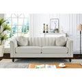 Hills Tufted Back Nailhead 75.2" Sofa-Ivory