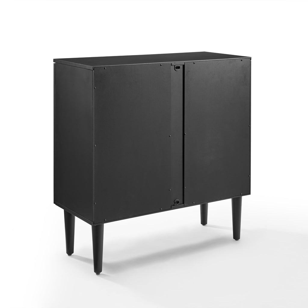 Everett Wood Accent Cabinet in Matte Black