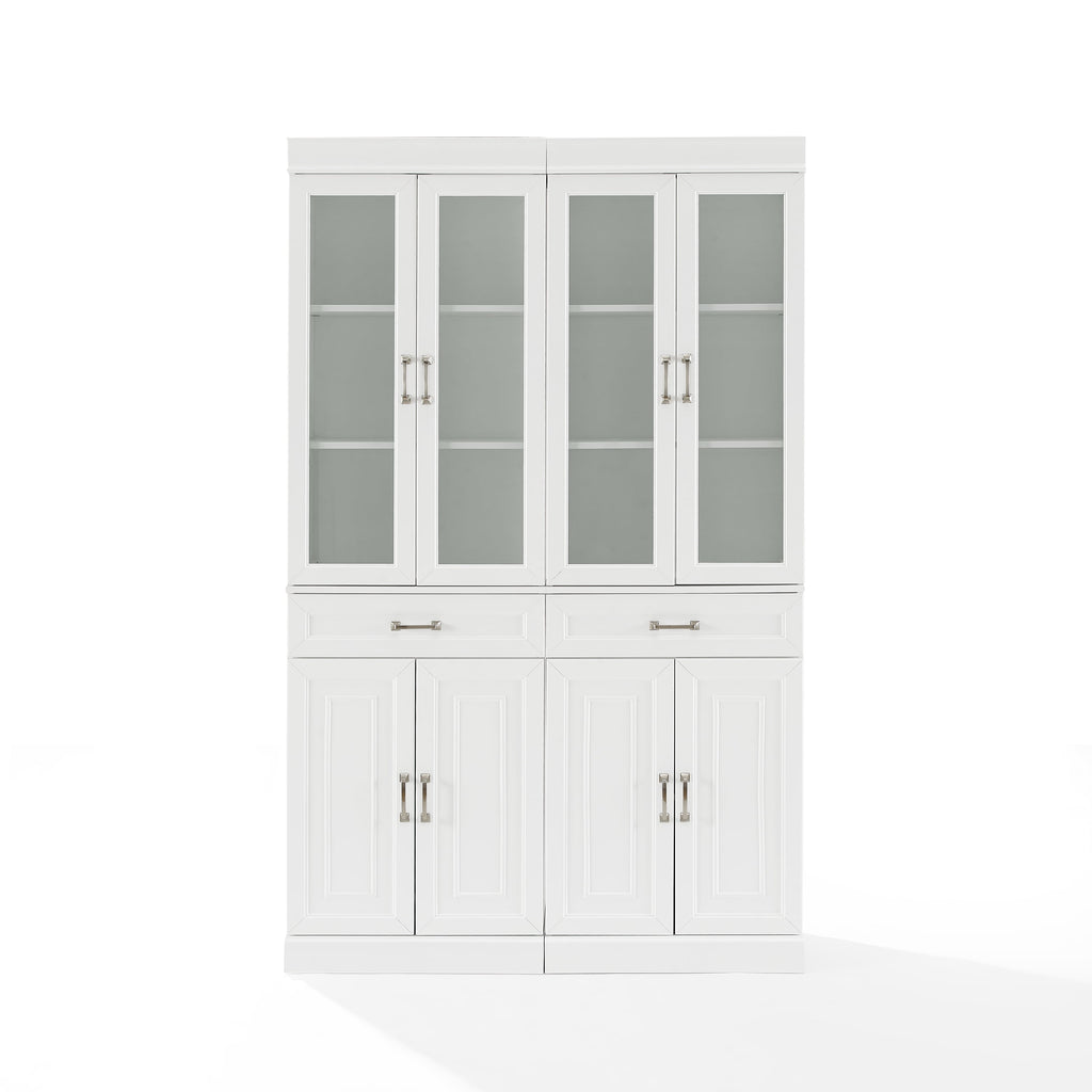 Stanton 2Pc Glass Door Pantry Set White - 2 Pantries