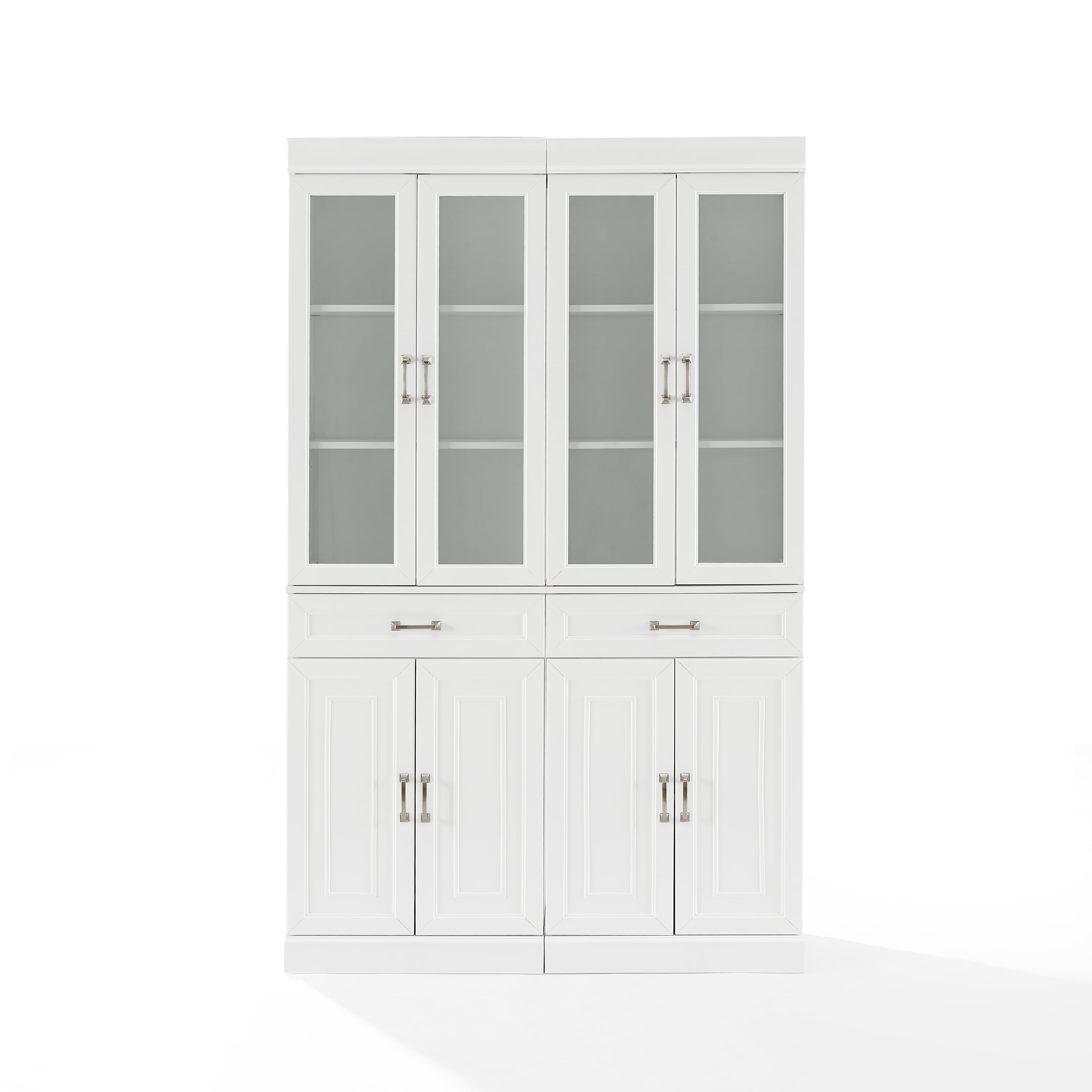 Stanton 2Pc Glass Door Pantry Set White - 2 Pantries