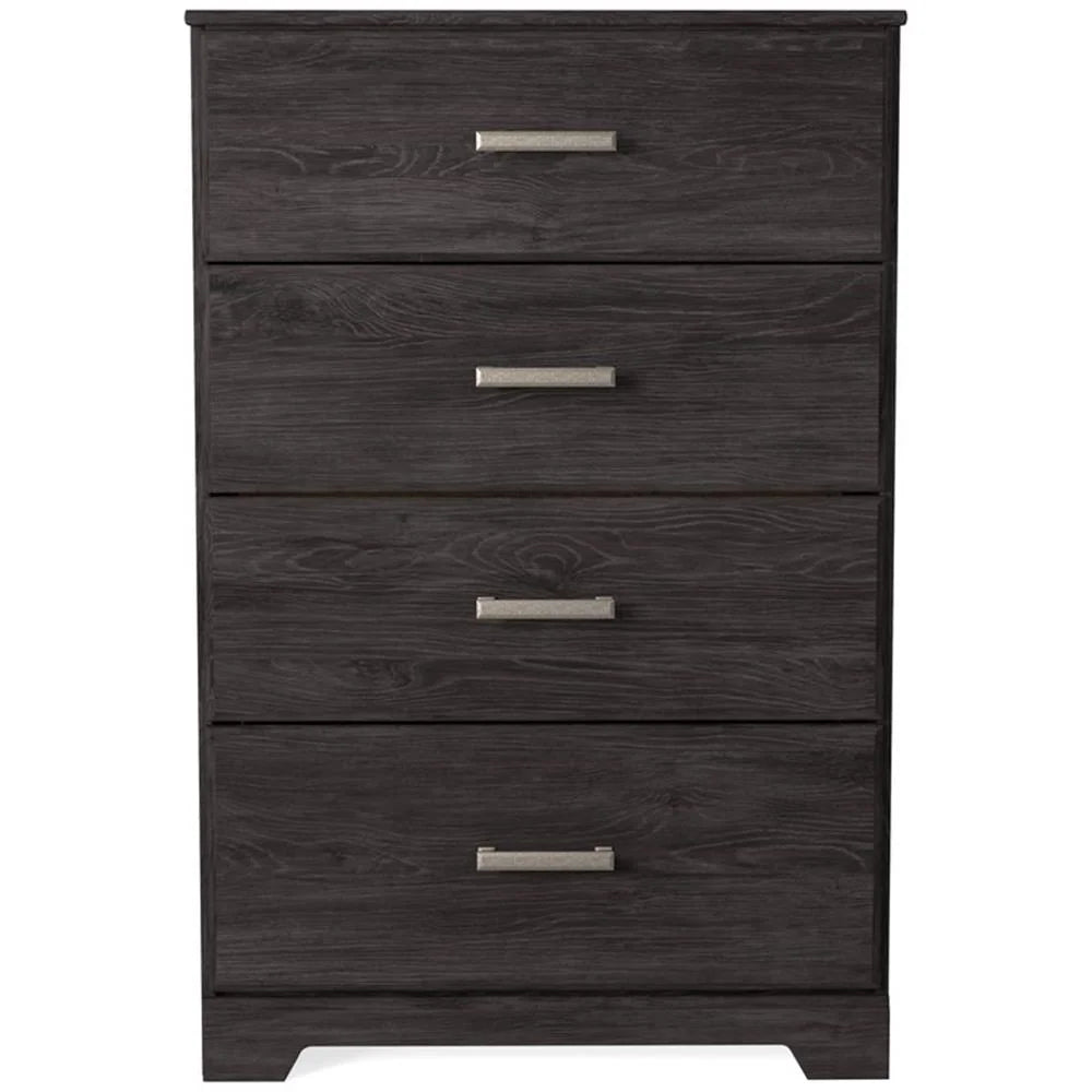 Belachime Four Drawer Engineered Wood Chest in Black