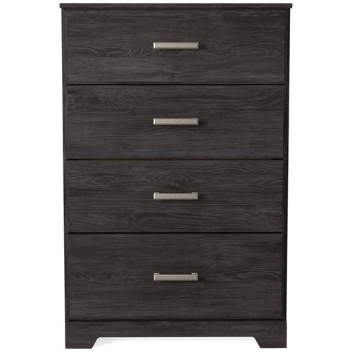 Belachime Four Drawer Engineered Wood Chest in Black