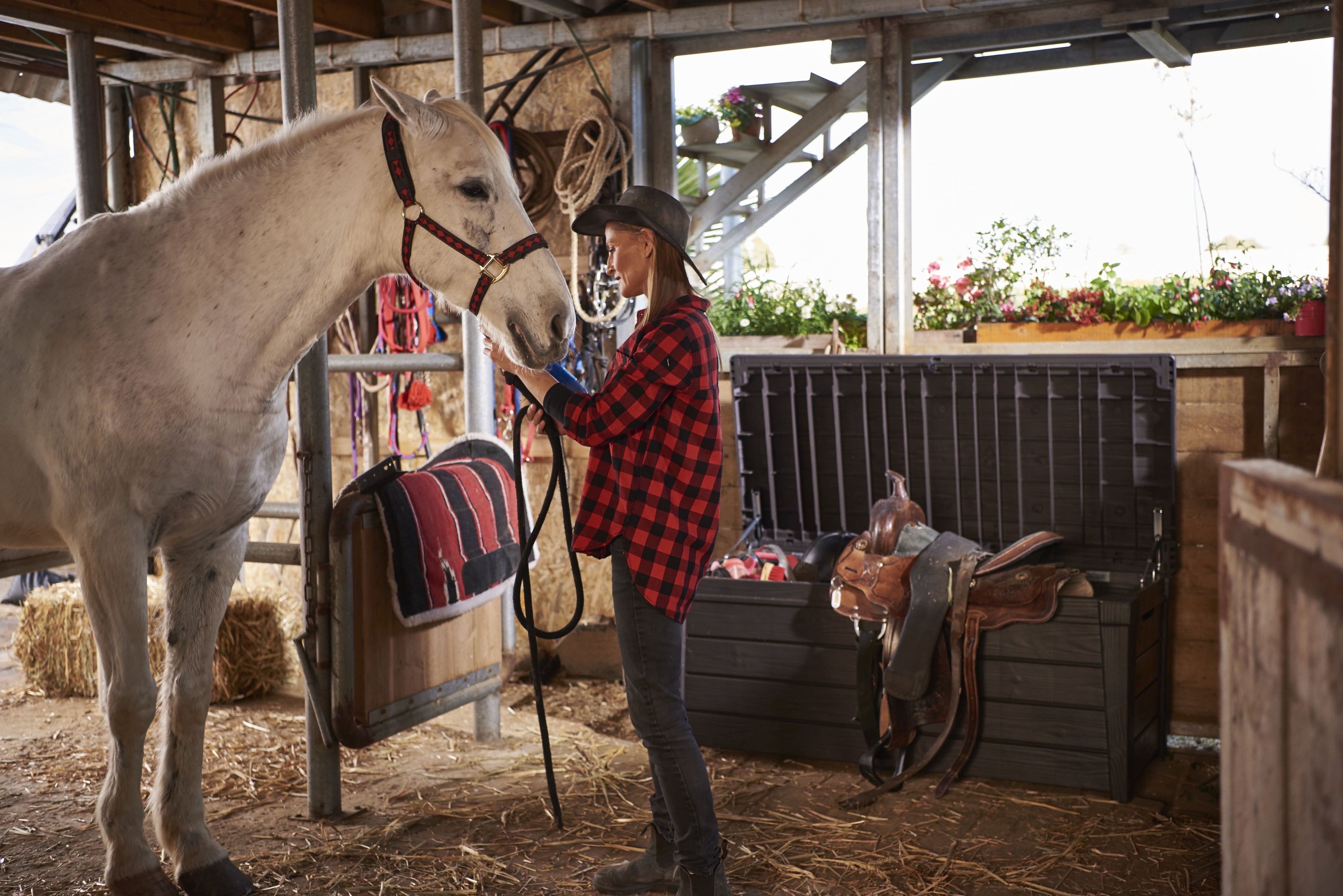 Brightwood 120 Gallon Durable Resin Outdoor Deck Box Storage Organization, Brown