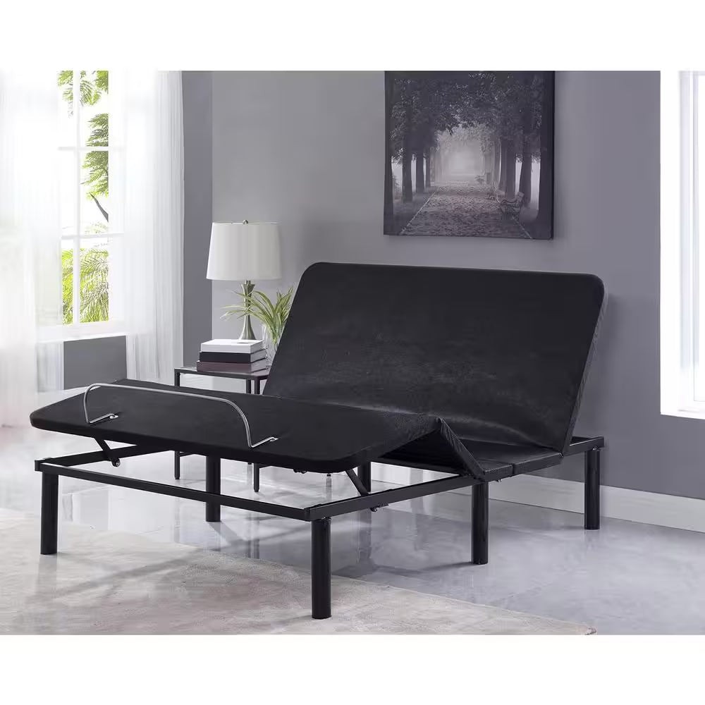 Black, Twin XL, Height Electric Adjustable Bed Frame Base with Wireless Remote Control
