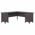 Somerset 72" L Shaped Desk with Storage, Storm Gray