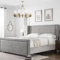 Elle Silver Grey King Upholstered Bed