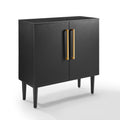 Everett Wood Accent Cabinet in Matte Black