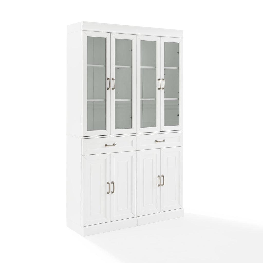 Stanton 2Pc Glass Door Pantry Set White - 2 Pantries