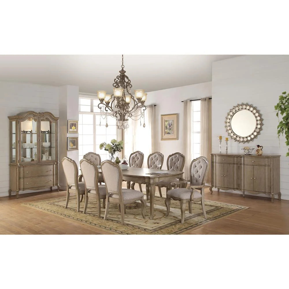 Chelmsford Dining Table in Antique Taupe Finish Indoor