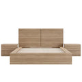 James 4-Piece Brown Oak Queen Size Bedroom Set