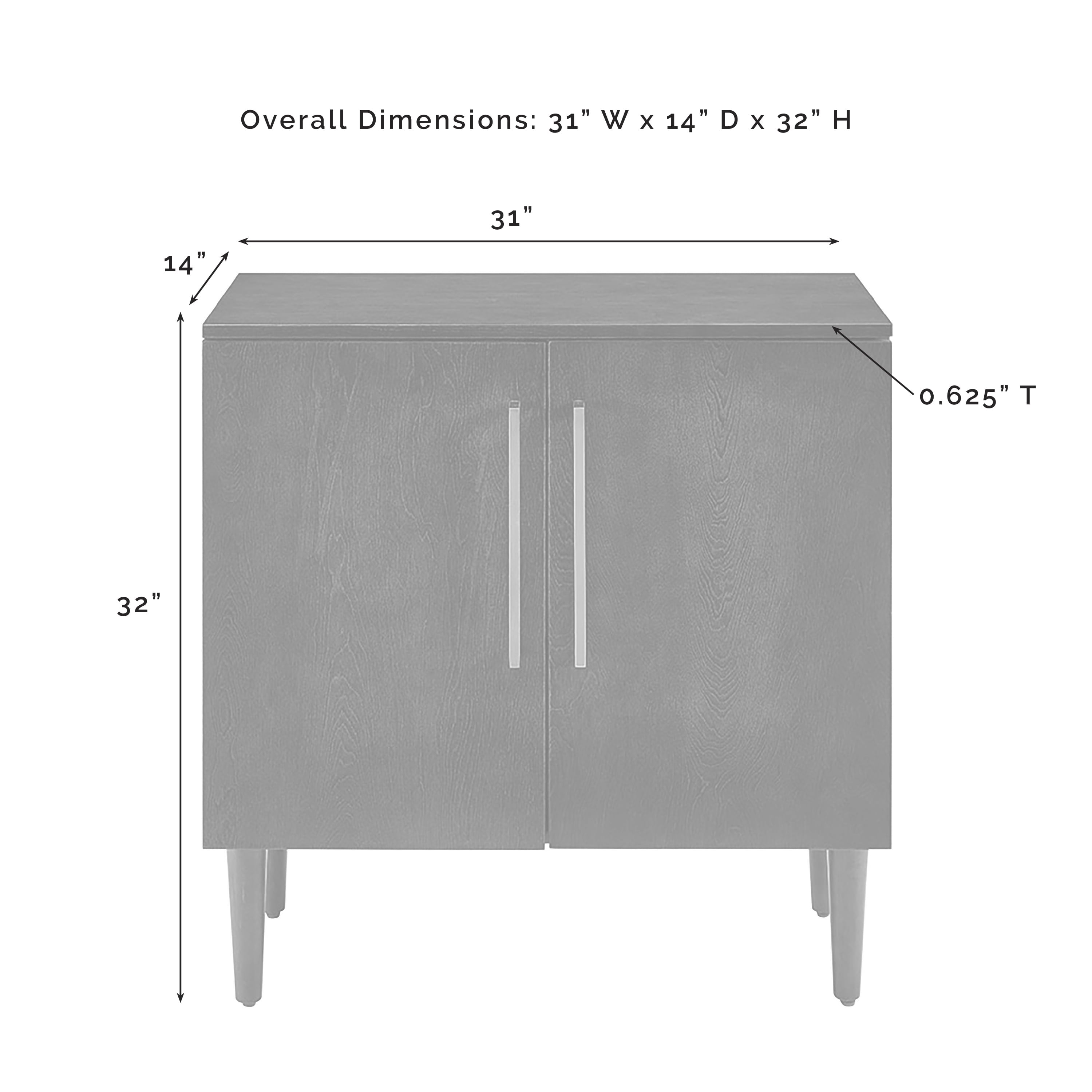 Everett Wood Accent Cabinet in Matte Black