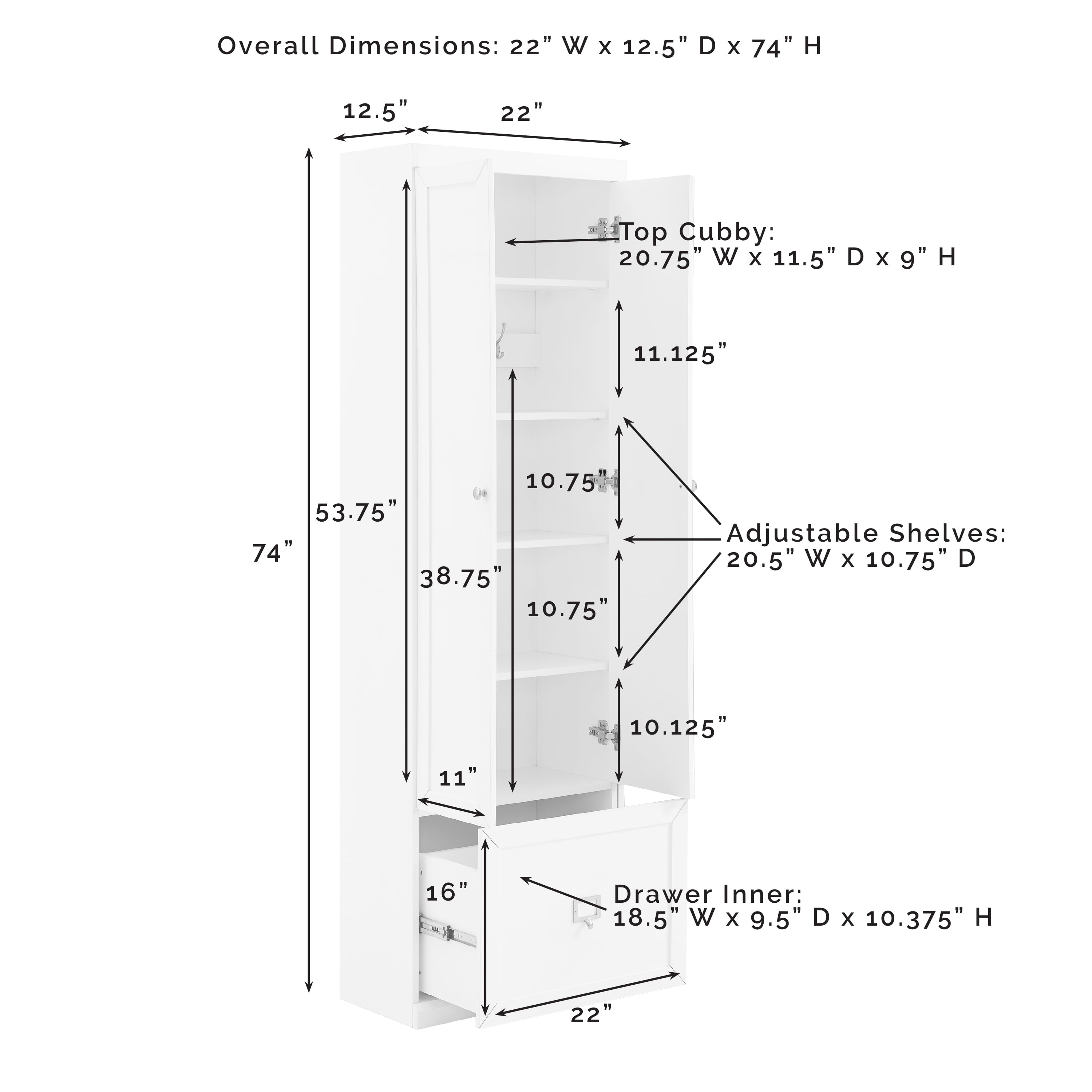 Harper Convertible Storage Cabinet Gray