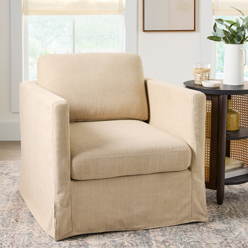 Waylen Swivel Accent Chair, Wheat