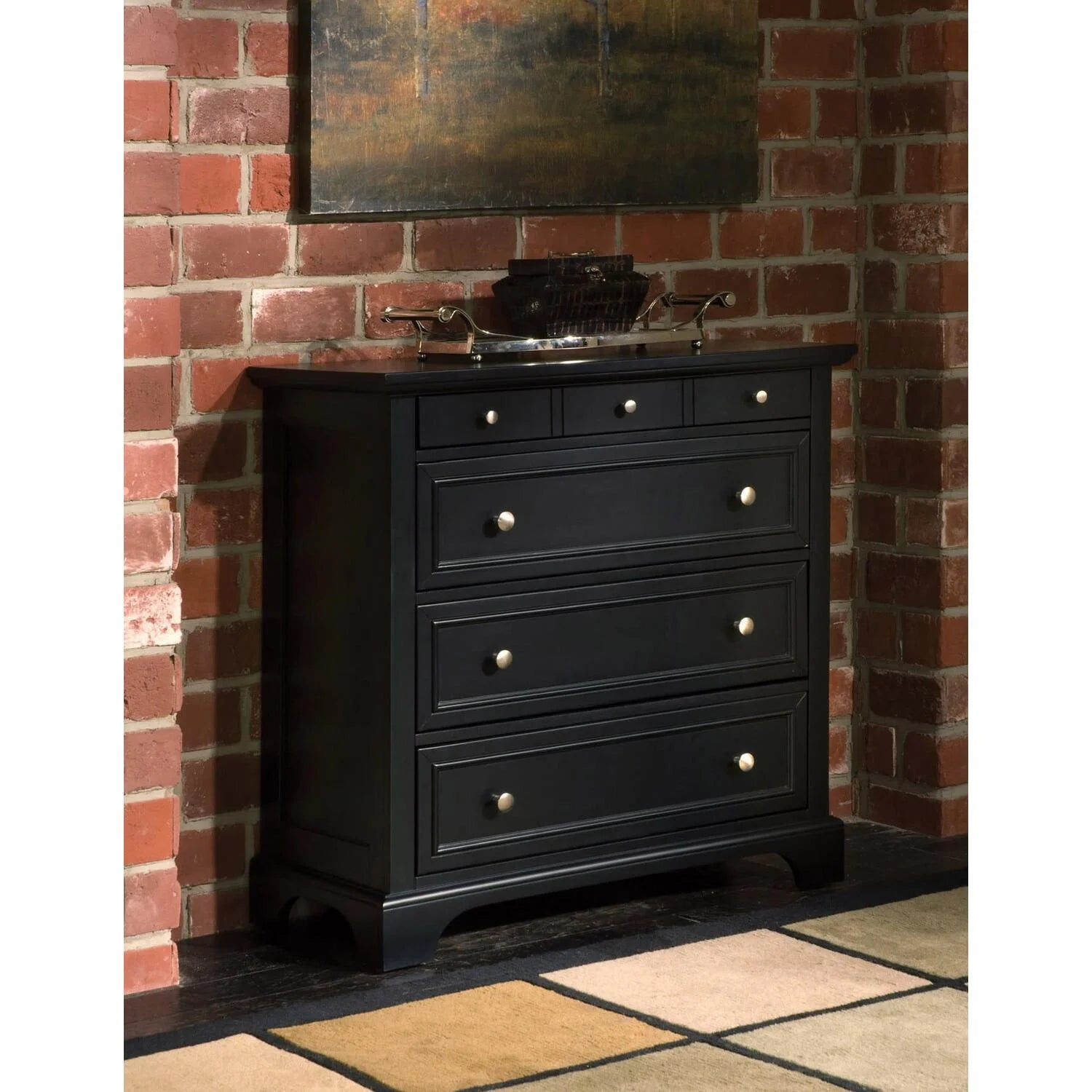 Bedford Wood Chest in Black